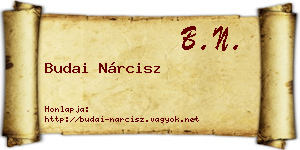 Budai Nárcisz névjegykártya